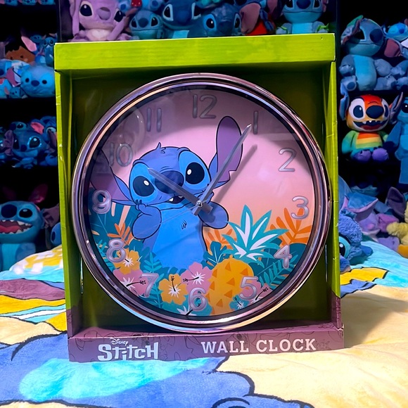 Disney Wall Decor Disney Stitch Wall Clock Analog Display Poshmark